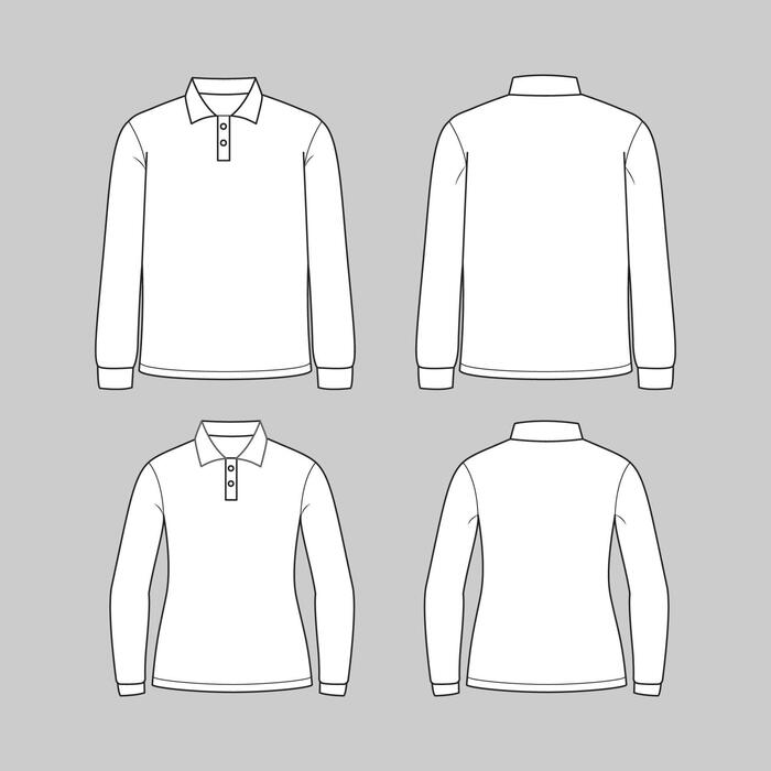 Long Sleeve Polo Vector Art, Icons, and Graphics for Free Download