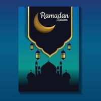 Ramadan Kareem Flyer Template vector