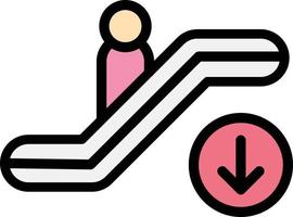 Escalator down Vector Icon Design Illustration