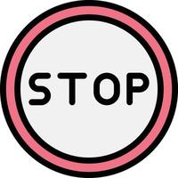 Stop Vector Icon Design Illustration