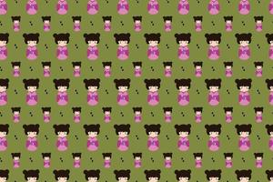 Chinese Girl Background vector