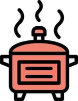 ilustración de diseño de icono de vector de olla de cocina caliente
