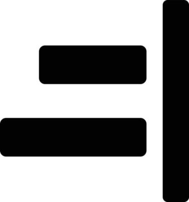 Right alignment Vector Icon Design Illustration