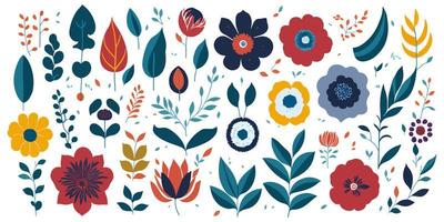 Flower and Plant Patterns. Vector Collection for Textile Design