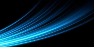 Abstract light lines of movement and speed with blue color sparkles. Light everyday glowing effect. semicircular wave, light trail curve swirl, car headlights vector