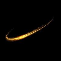 Abstract beautiful light background. Magic sparks on a dark background. Mystical speed stripes, glitter effect. Shine of cosmic rays. Neon lines of speed and fast wind. Glow effect, powerful energy. vector