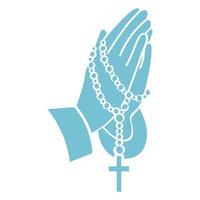 Rosary Beads Praying Cut Out