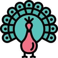 Peacock Vector Icon Design Illustration