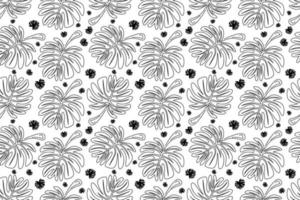 Seamless Pattern Leaves vector