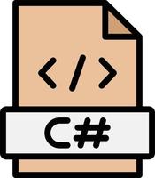 C sharp Vector Icon Design Illustration