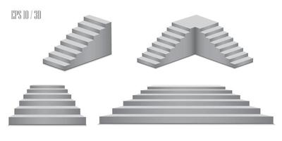 podio, aislado en un transparente antecedentes. 3d pedestal. vector ilustración