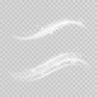 Abstract light lines of motion and speed in white color. Light everyday glowing effect. semicircular wave, light trail curve swirl vector