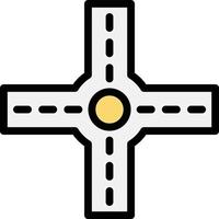 ilustración de diseño de icono de vector de cruce