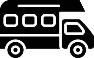 ilustración de diseño de icono de vector de autocaravana