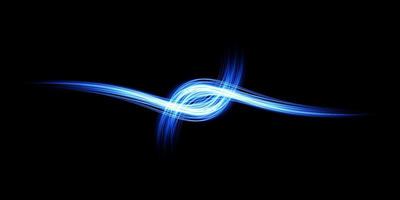 Abstract light lines of movement and speed with blue color sparkles. Light everyday glowing effect. semicircular wave, light trail curve swirl, car headlights, incandescent optical fiber png. vector