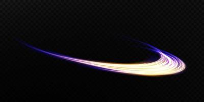 Abstract light lines of movement and speed with white color glitters. Light everyday glowing effect. semicircular wave, light trail curve swirl, car headlights, incandescent optical fiber png. vector