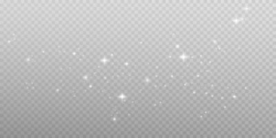 White dust light. Bokeh light lights effect background. Christmas glowing dust background Christmas glowing light bokeh confetti and sparkle overlay texture for your design. vector