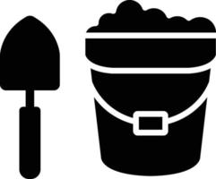 ilustración de diseño de icono de vector de cubo de arena