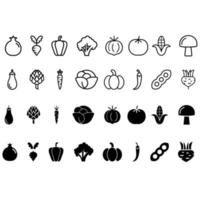 Vegetables icon vector set. vegetarianism illustration sign collection. garden symbol.