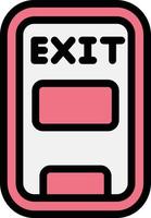 Emergency exit Vector Icon Design Illustration