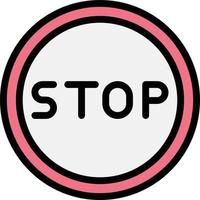 Stop Vector Icon Design Illustration