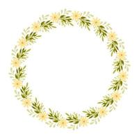 Clip art of hand drawn wreath wild flowers on isolated background. Design for mothers day, springtime and summertime celebration, scrapbooking, wedding invitation, textile, home decor.