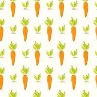 Seamless pattern of hand drawn of doodle carrots on isolated background. Design for celebration Easter, springtime, summertime. Vegetable design for scrapbooking, textile, home decor, paper craft. vector