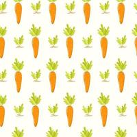 Seamless pattern of hand drawn of doodle carrots on isolated background. Design for celebration Easter, springtime, summertime. Vegetable design for scrapbooking, textile, home decor, paper craft. vector