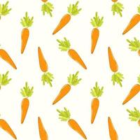 Seamless pattern of hand drawn of doodle carrots on isolated background. Design for celebration Easter, springtime, summertime. Vegetable design for scrapbooking, textile, home decor, paper craft. vector