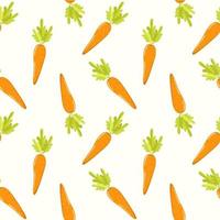 Seamless pattern of hand drawn of doodle carrots on isolated background. Design for celebration Easter, springtime, summertime. Vegetable design for scrapbooking, textile, home decor, paper craft. vector