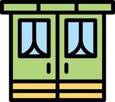 ilustración de diseño de icono de vector de puerta de tren