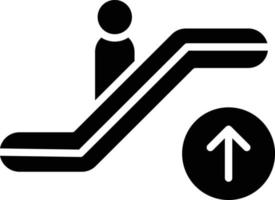 ilustración de diseño de icono de vector de escalera mecánica