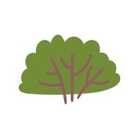 Cartoon Small Green Bush. Vector