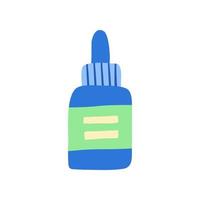 Cartoon Color Essence Dropper Bottle Cosmetic Product Icon. Vector