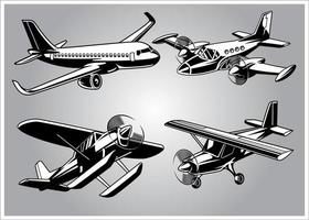 colección de moderno avión vector