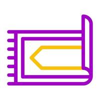 alfombra icono duocolor púrpura amarillo estilo Ramadán ilustración vector elemento y símbolo Perfecto.