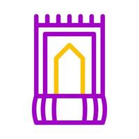 alfombra icono duocolor púrpura amarillo estilo Ramadán ilustración vector elemento y símbolo Perfecto.