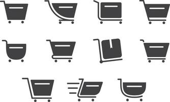 classic cart fill icon vector