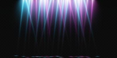 Spotlights. various forms of light, blue color. stage projector. Stage background, American spotlight beam. Light effects. Previous illustration. vector