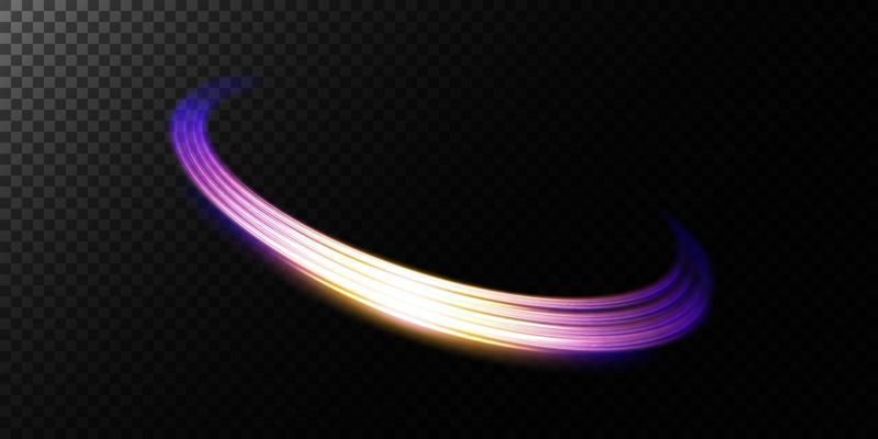 Abstract light lines of movement and speed with white color glitters. Light everyday glowing effect. semicircular wave, light trail curve swirl, car headlights, incandescent optical fiber png.