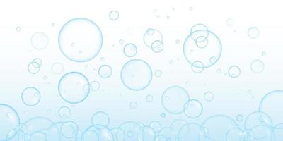 Colorful soap bubbles to create a design. Realistic soap bubbles. vector