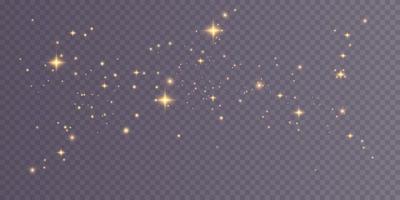 Golden dust light png. Bokeh light lights effect background. Christmas glowing dust background Christmas glowing light bokeh confetti and sparkle overlay texture for your design. vector