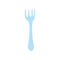 dibujos animados color linda tenedor cocina icono. vector