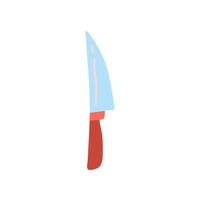 Cartoon Color Cute Knife Kitchen Icon. Vector