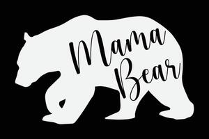 Mama Bear T-Shirt Design vector