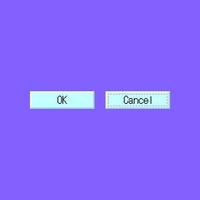 Cartoon Ok and Cancel UI Button Set. Vector