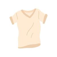 Cartoon Beige Summer Tshirt. Vector