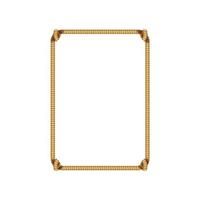 Realistic Detailed 3d Natural Jute Hemp Rope Frame. Vector