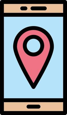 Mobile location Vector Icon Design Illustration