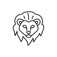 Leo Zodiac Sign Black Thin Line Icon. Vector